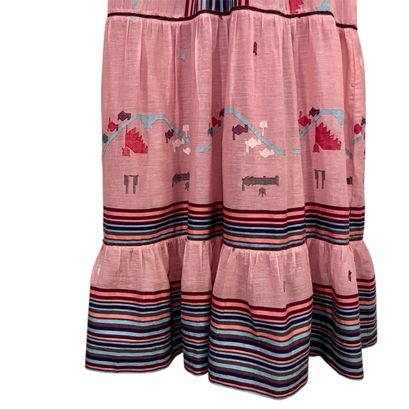 Sundance Aranza Dress by Conditions Apply – Pink Embroidered Maxi Dress (XS) - Picture 5 of 10
